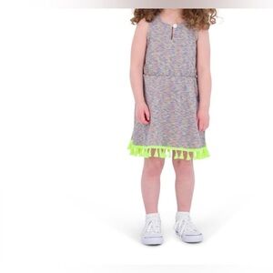 Girls Grey Tassel Dress size 6Y